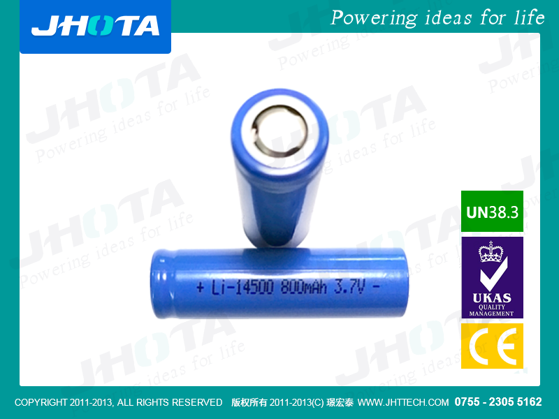 14500-3.6V-800MAH-3C持续放电单体电芯