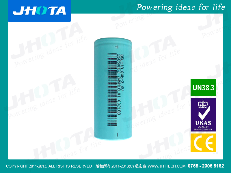 26650-3.6V-5000MAH-3C 单体电芯1500次循环